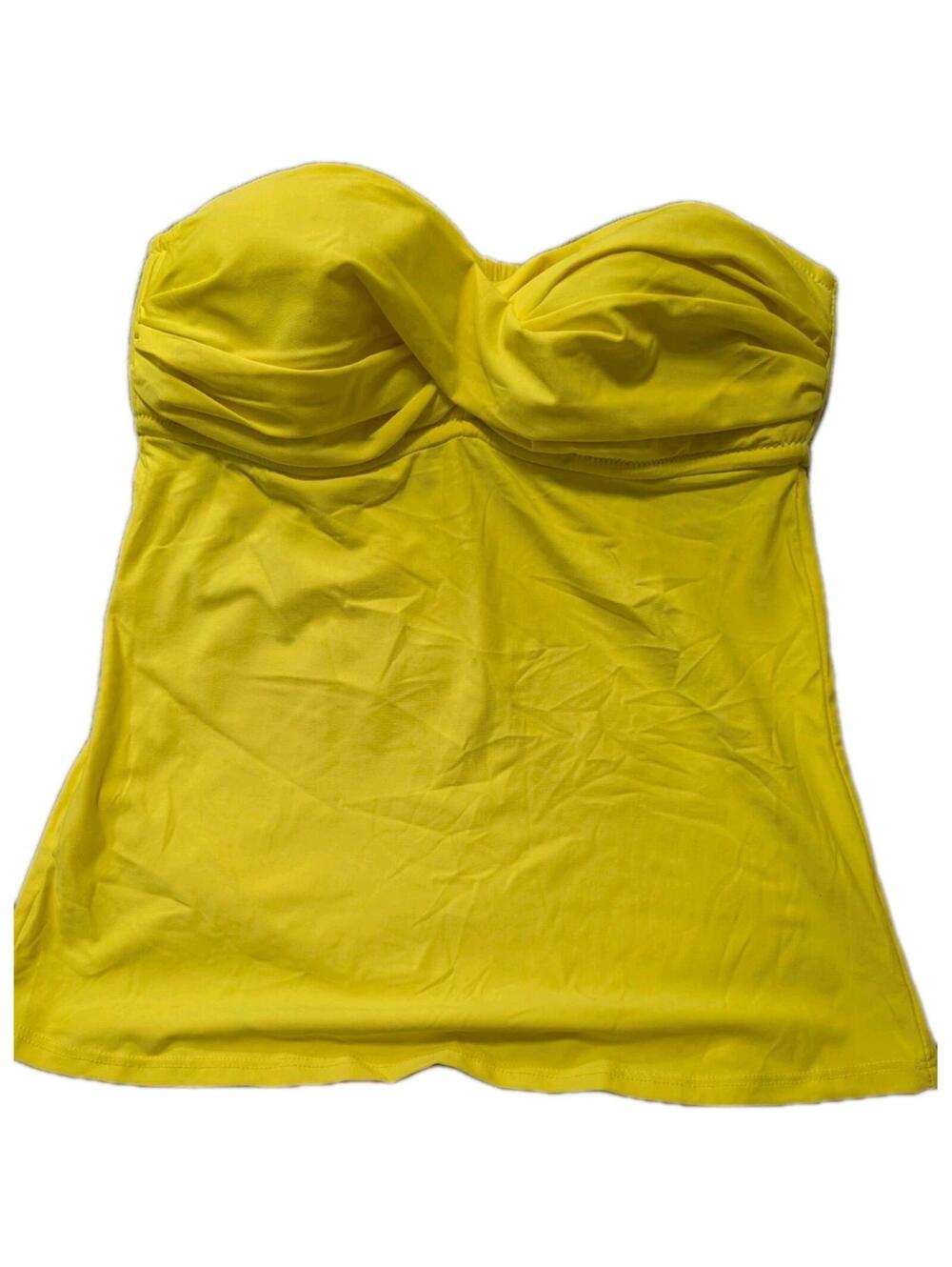 J.‎ Crew Twist-Front Swing Tankini Swim Top, Color Earth (Yellow), Size XXXS